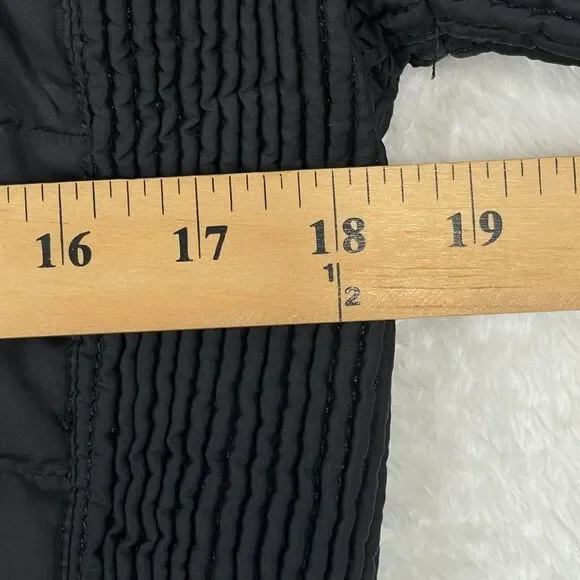 Michael Kors Womens Jacket Small Black Goose Down Quilted Puffer Zip * No Hood - Picture 10 of 13